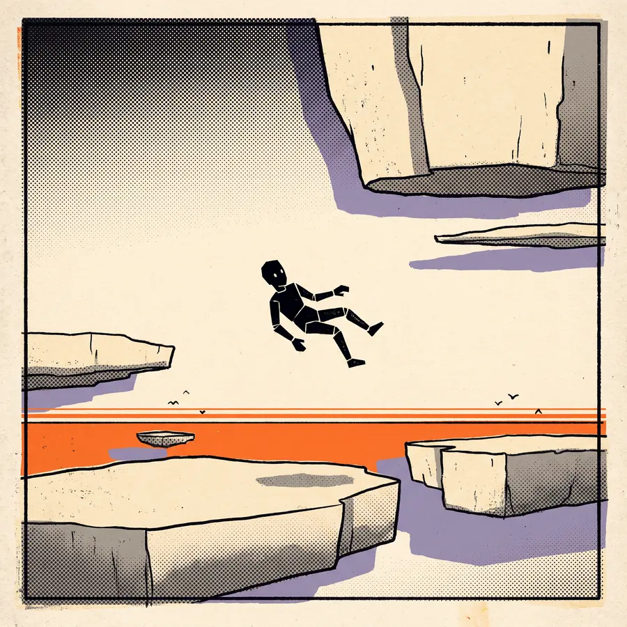Float Day — a creature drifting through a sky of floating islands